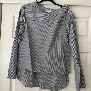 J. Crew Women's Striped Top - Black and White